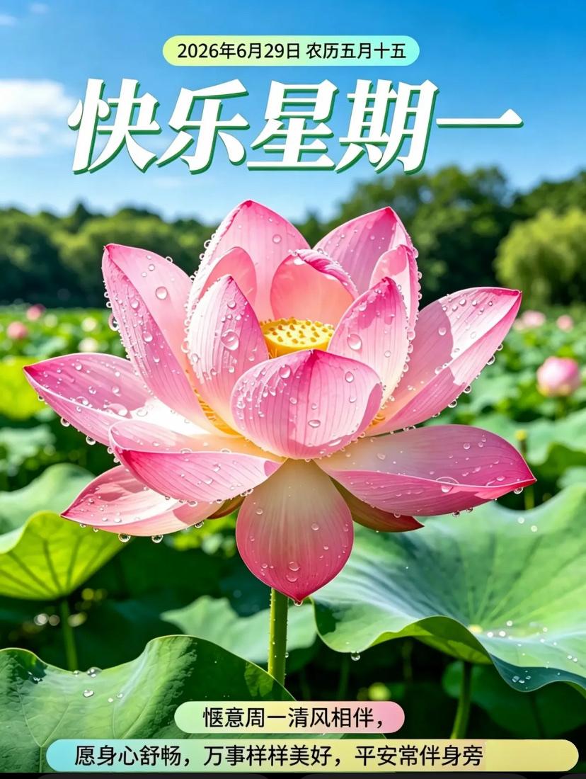 🌺2026 年 6 月 29 日，心纳清风.身安盛夏🌺

🌿🍎朝阳纳福，