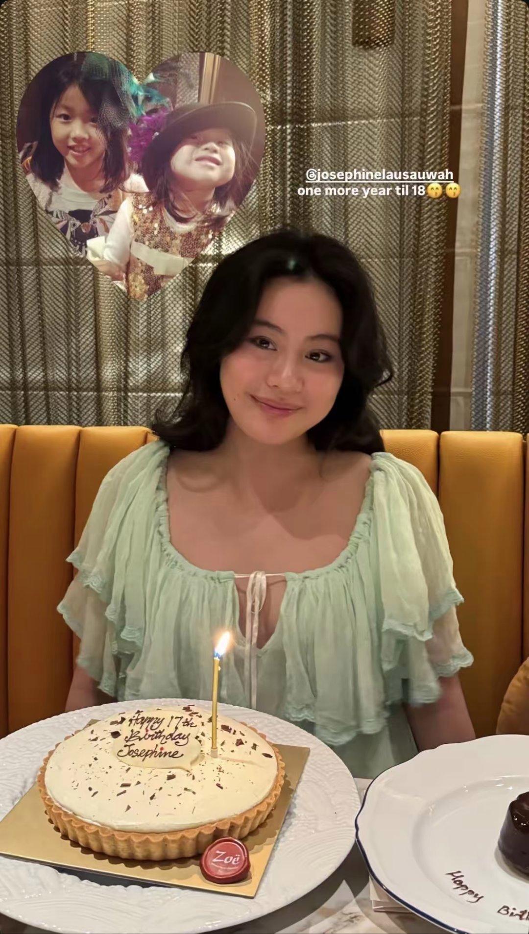 甘比女儿刘秀桦，17岁好成熟呀！甘比和刘銮雄女儿刘秀桦17岁了，和星二代好友一起