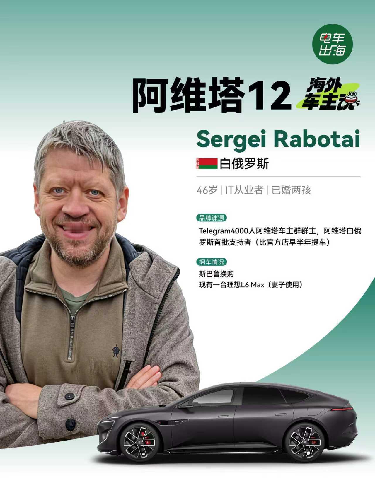 【海外车主说｜白俄第一位阿维塔车主】车主：Sergei Rabotai国家：白俄