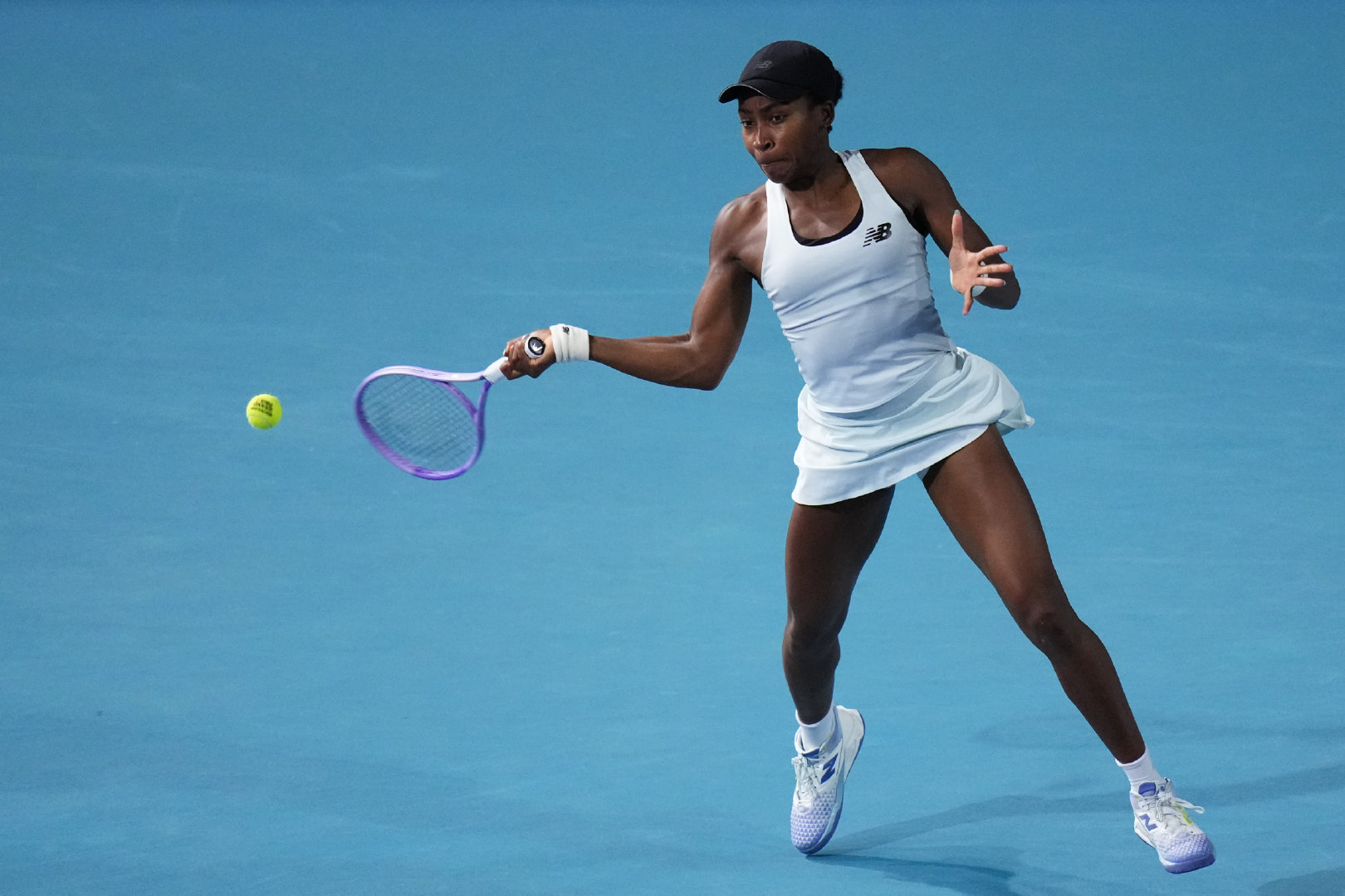 在主场继续前进👣WTA1000迈阿密站1/4决赛，4号种子高芙以6-3 1-6