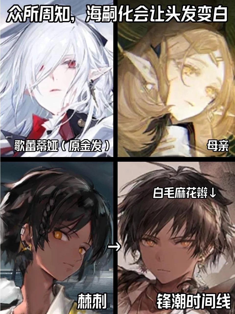 原来这些干员的白毛是不正常的？？