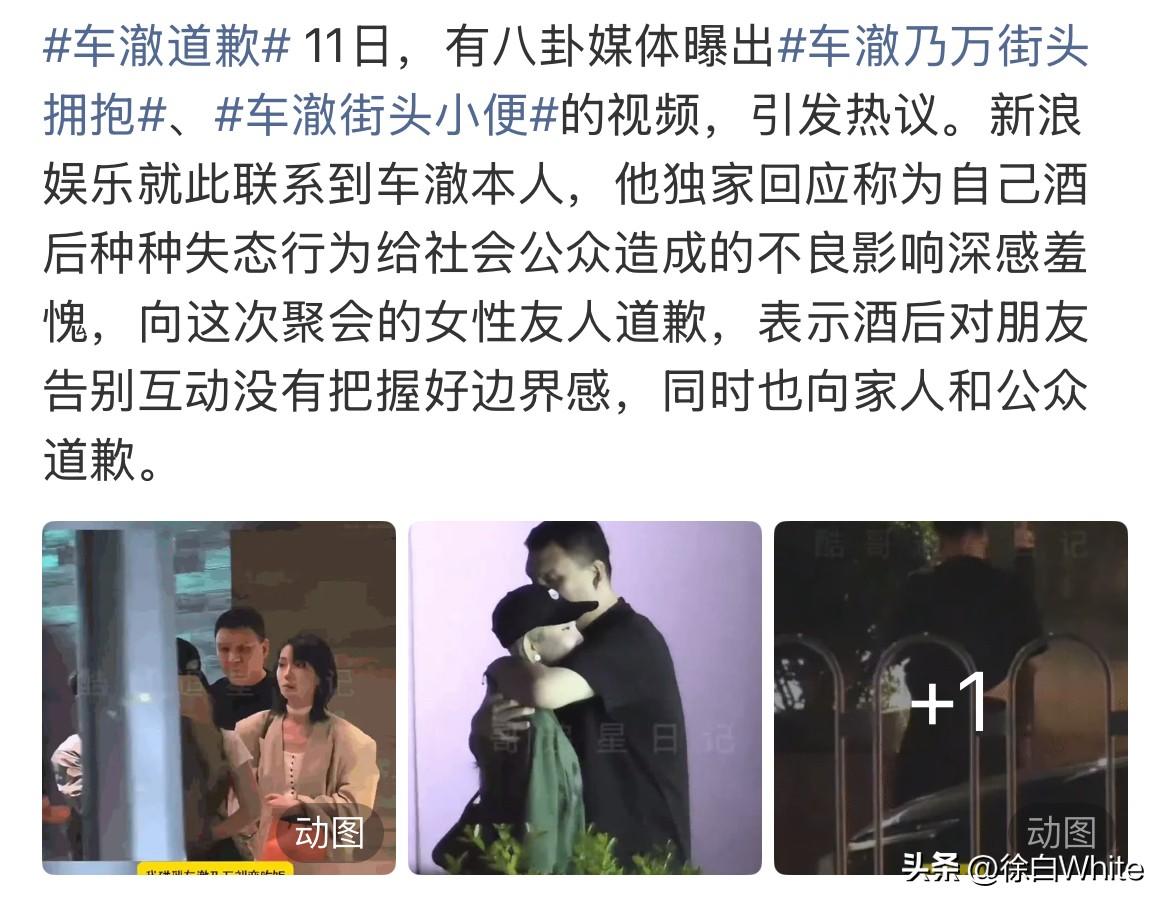 9月11日，车澈道歉，称自己酒后失德！
这真是一个好借口！车澈喝醉了，乃万也喝醉