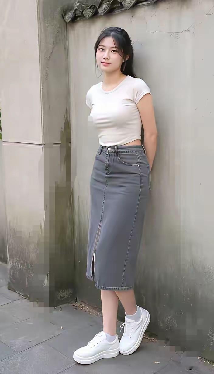 这个姑娘，大清早的就郁闷的背靠墙，是什么事情让你如此的不开心？