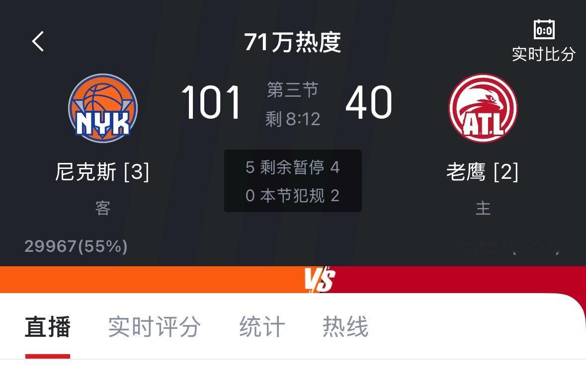 61分 这分差 我以为我看错了  这成功打破NBA季后赛历史上最大分差的58分 