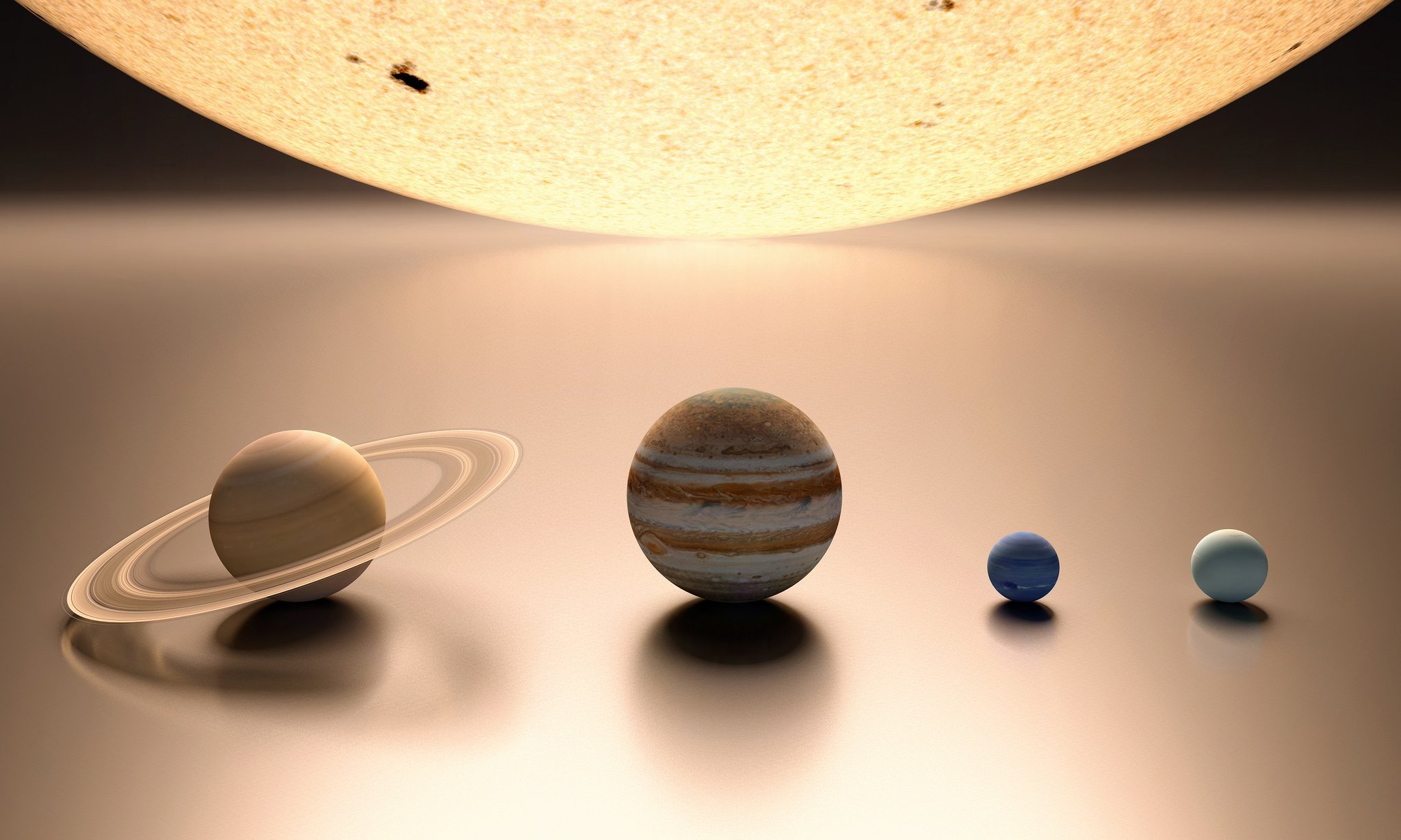 气态巨行星与太阳 ​​​