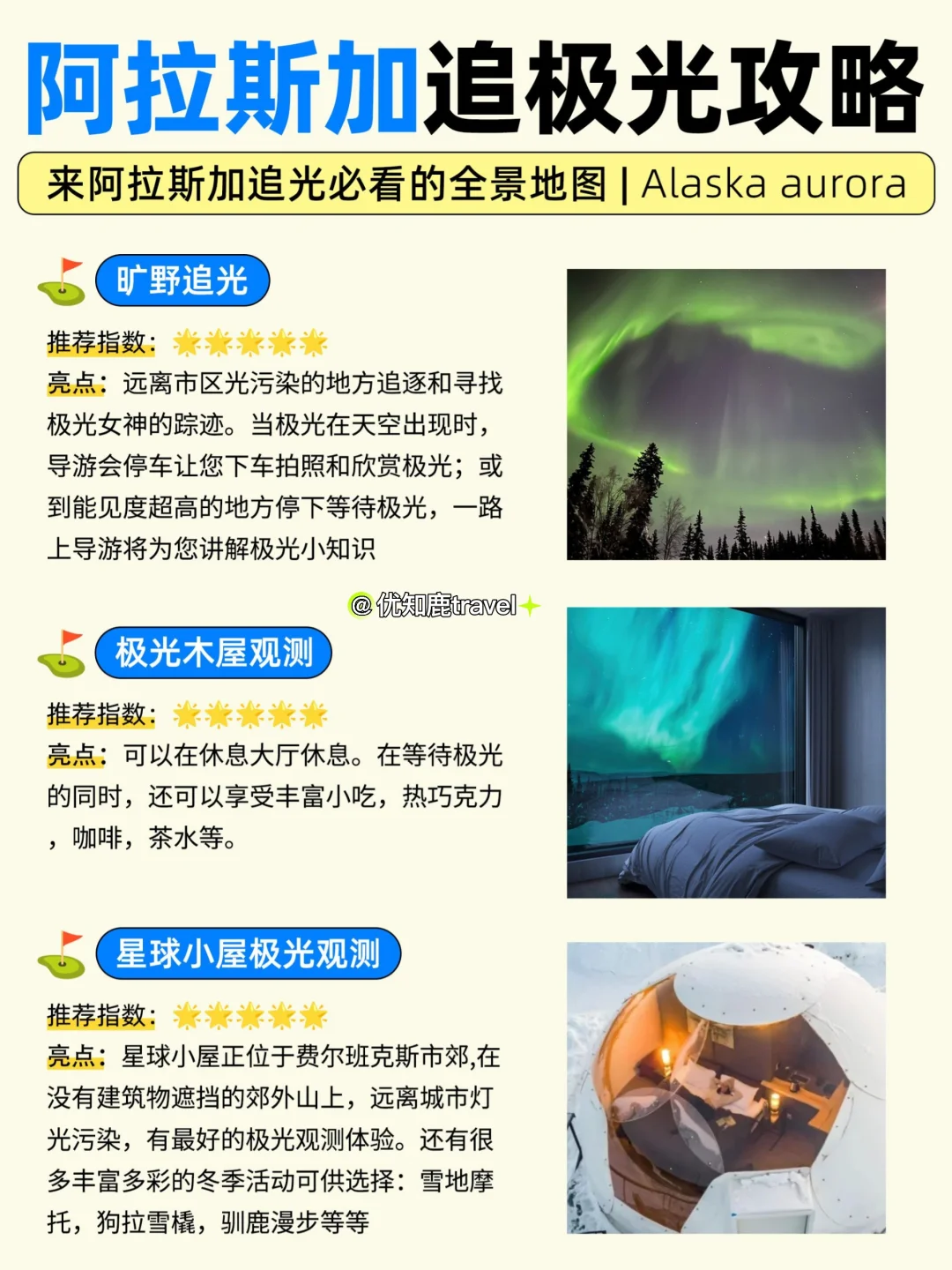 阿拉斯加极光旅游|超全追光玩法➕攻略