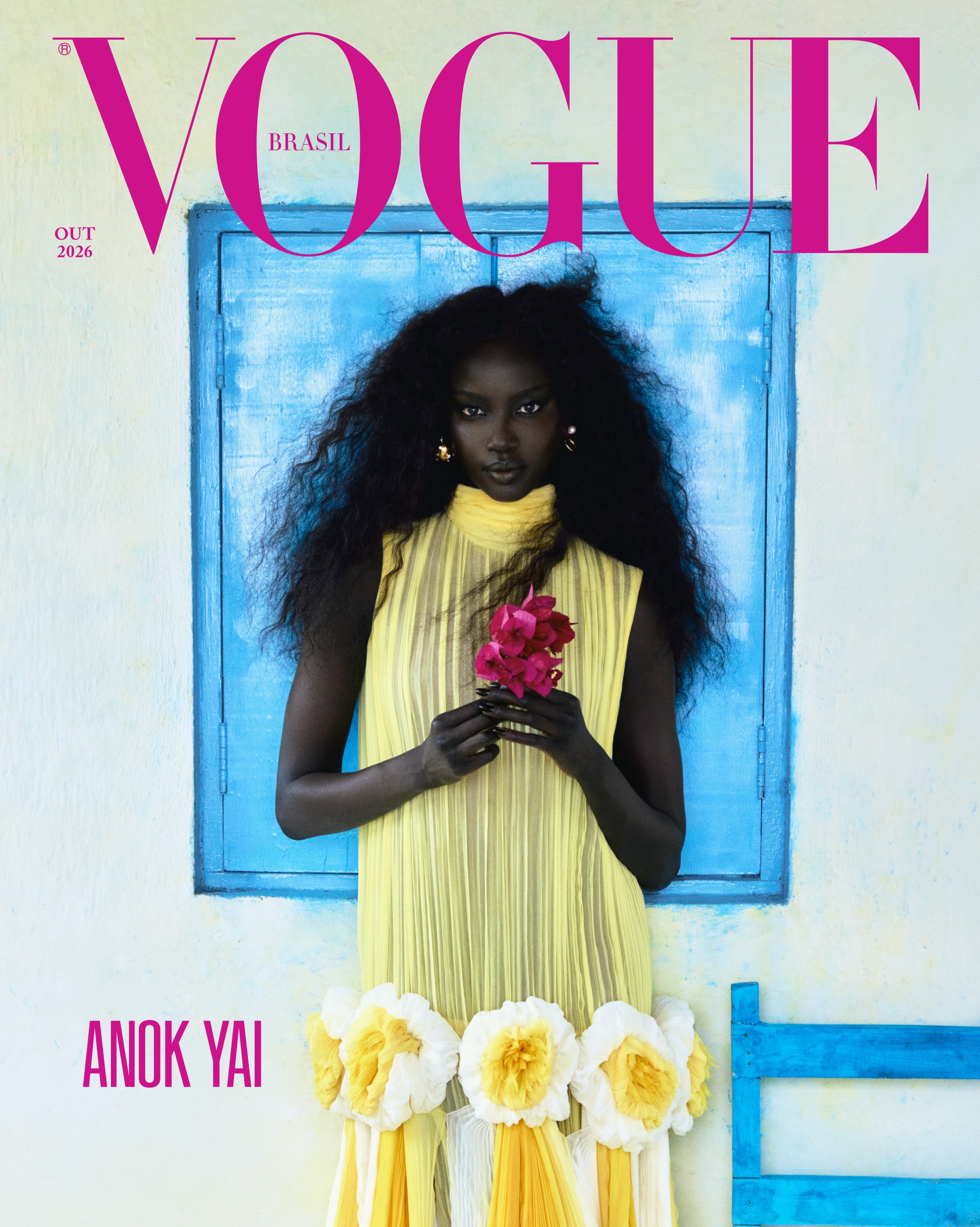 巴西版 VOGUE 十月刊的色彩魅力  ～  💚💛🧡封面 ：Anok Ya