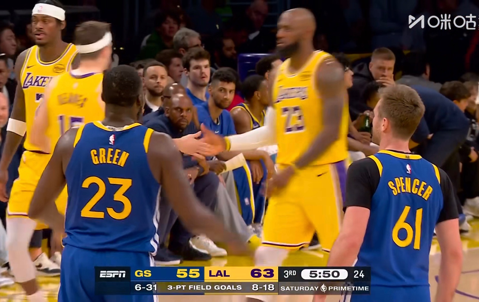 老詹：我歇会，等等再收拾你。 