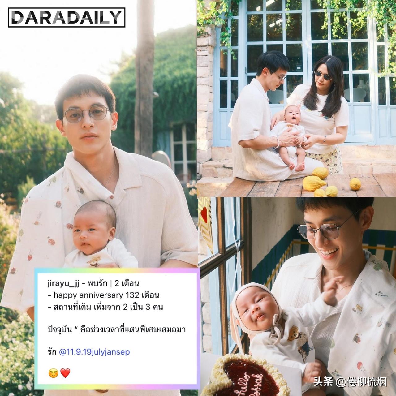 James J为儿子Phop Rak庆生，配文写道：
Phop Rak 2个月了