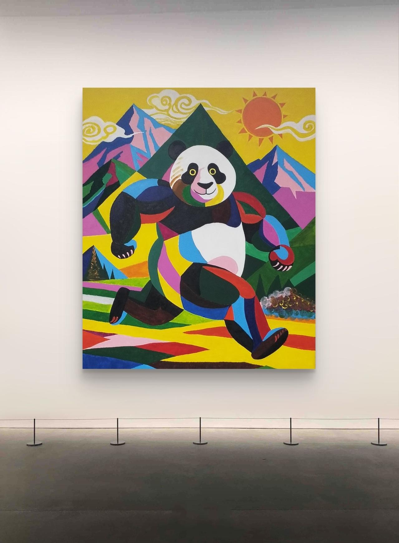 以当代艺术重构东方符号：中国当代艺术家李海湖“肌肉熊猫”绘画艺术IP发布，诠释民
