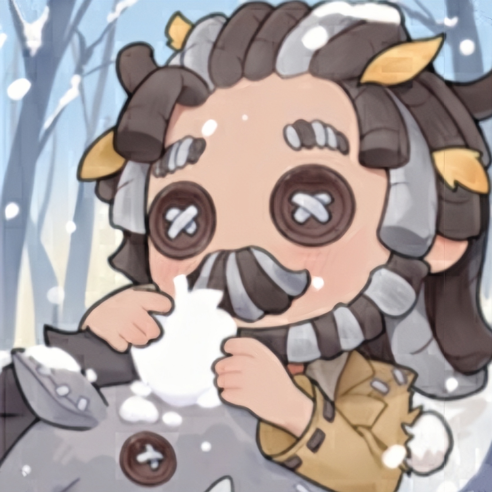 【节气头像-小寒（野人）】修复了穆罗的节气头像🌨  