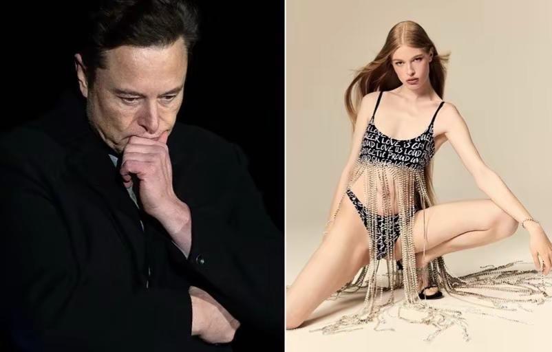 如此性感的女模特，让马斯克如此难受。世界首富马斯克的变性儿子身穿性感内衣当世界首