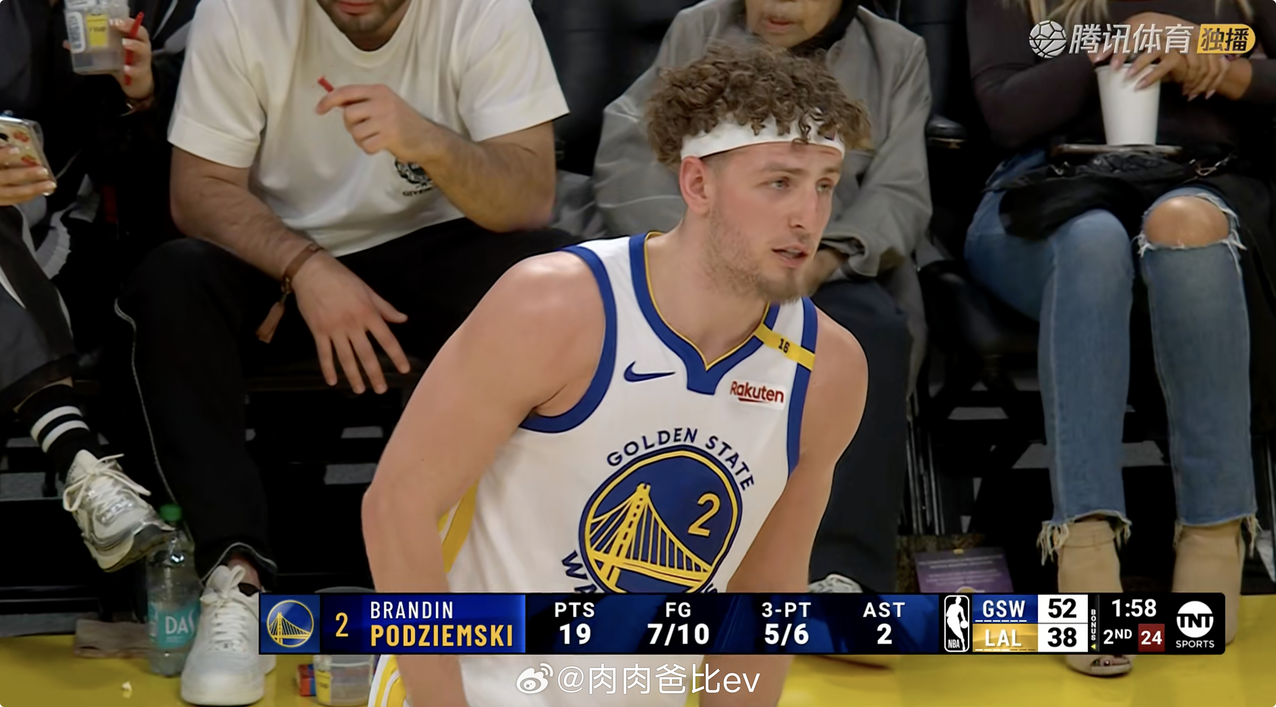 波杰今天神勇，抛投，抢断，3分都有湖人这边手感刚好一些防守给库里完全吸引住，给勇