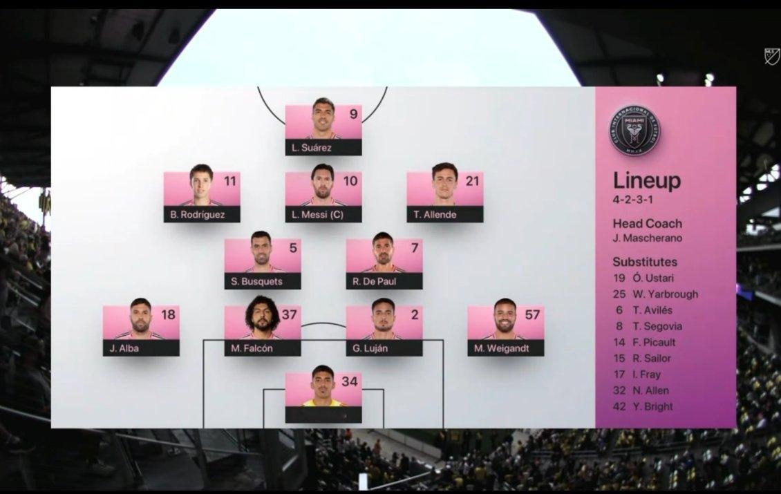 【梅西领衔今日首发阵容】🕕06:00🔥美职联常规赛第34轮⚽纳什维尔vs迈阿