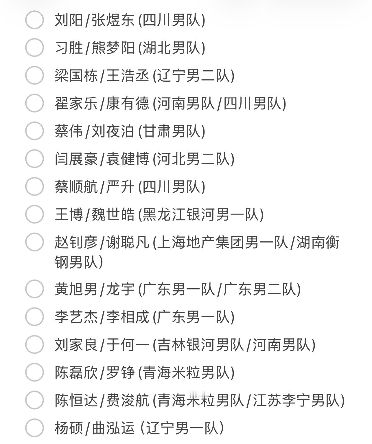1/16潜在对手我最喜欢的球员是许昕