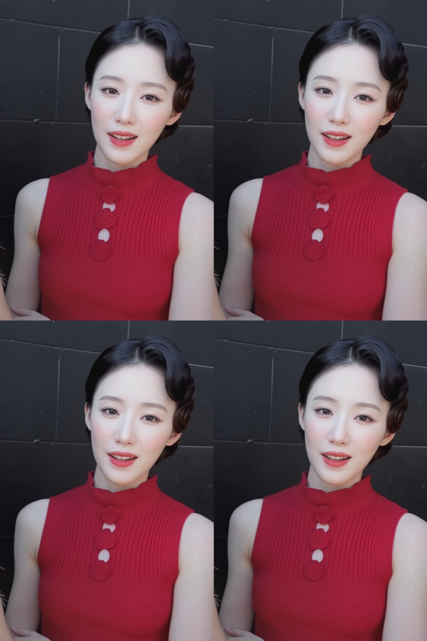 这个叶舒华真的是美绝了 白皮把红色衬得好艳….. 