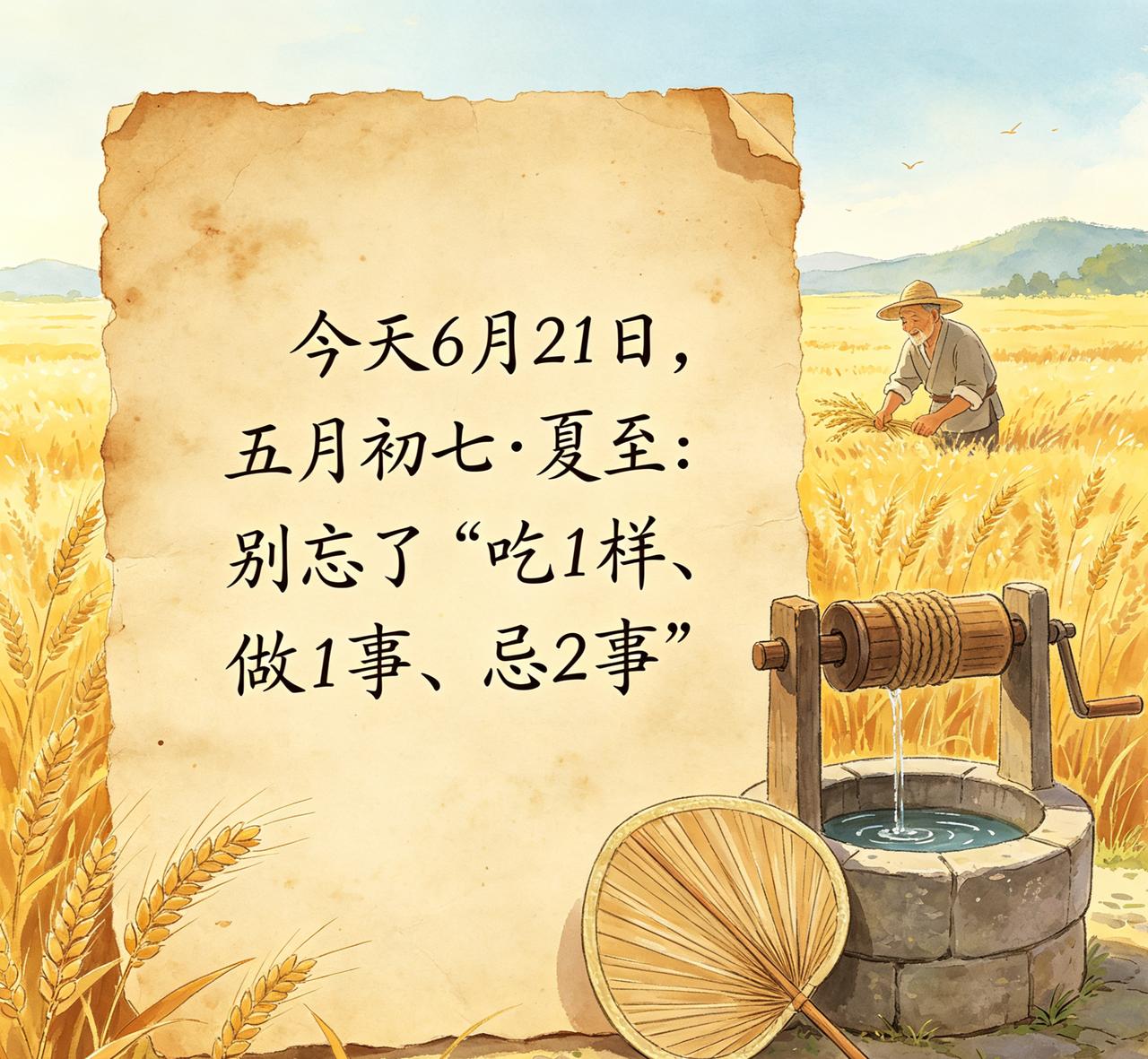 【6月21日｜农历五月初七·夏至：今天别炫"最长白天"，记住三句糙理就够了】
