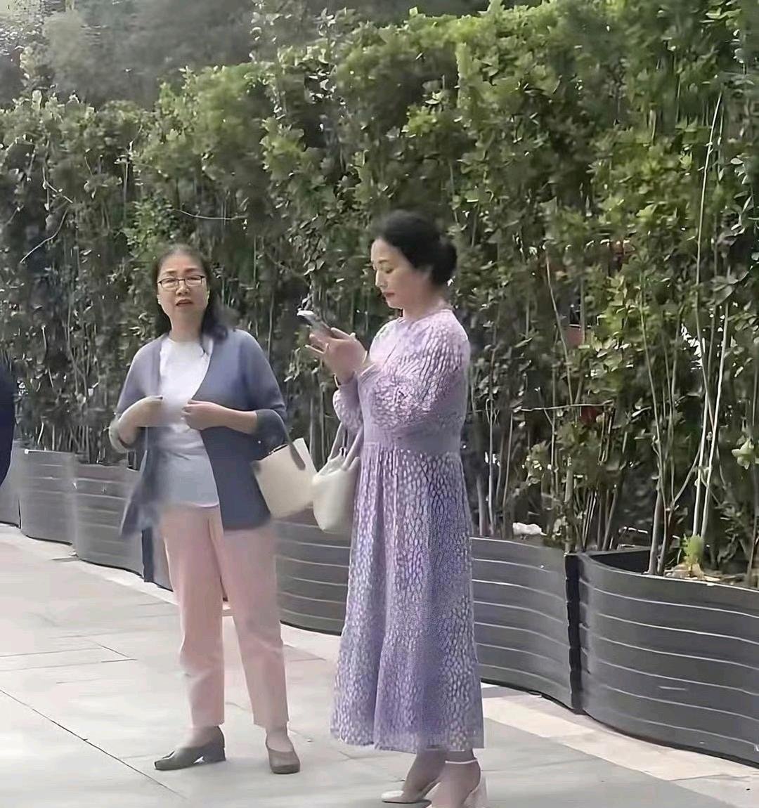 刘亦菲妈妈被偶遇， 65岁了 保养的挺好的 