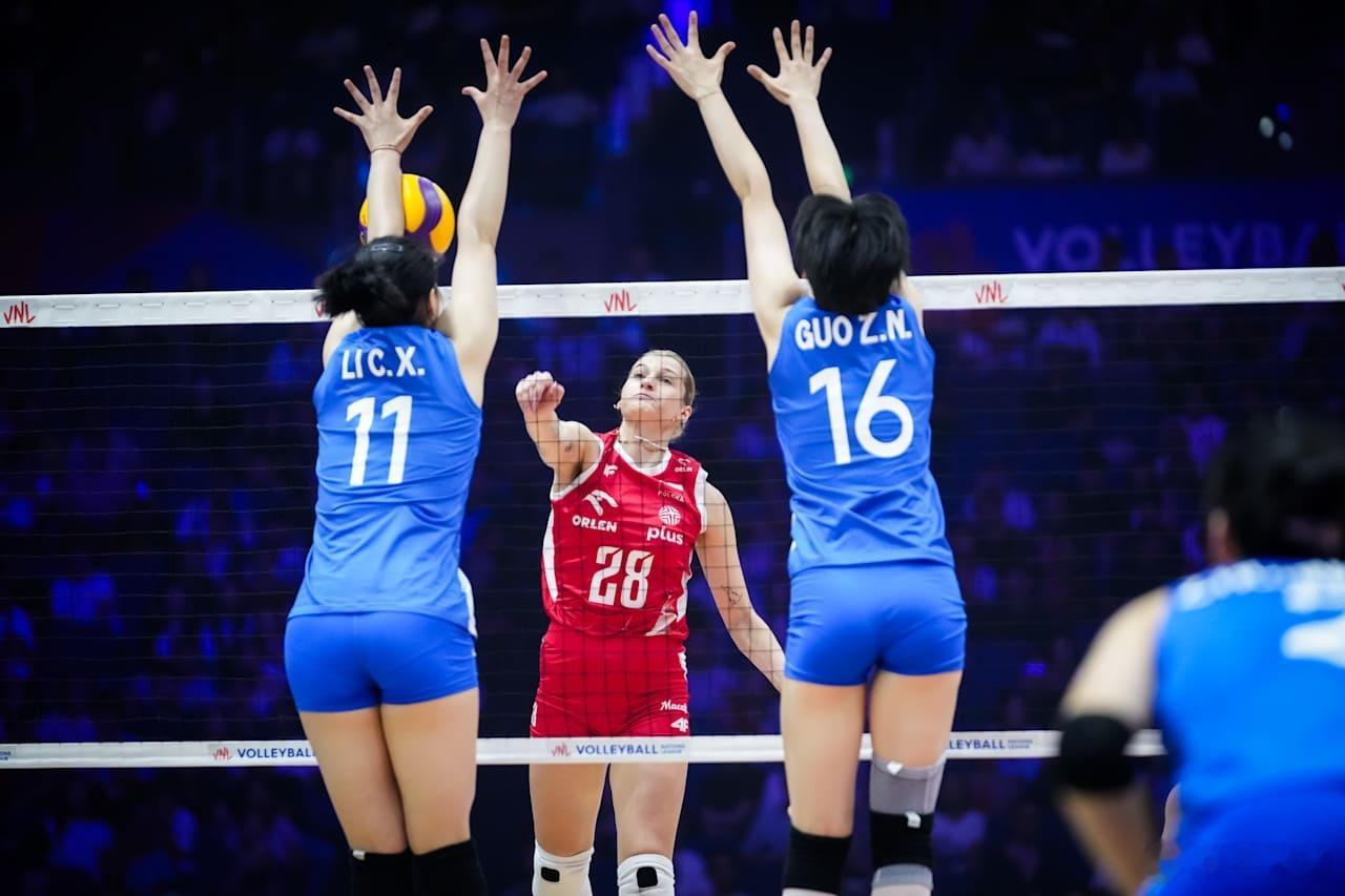 中国女排3比1波兰女排2026世界女排联赛VNL第一周几位小将表现可圈可点，打得