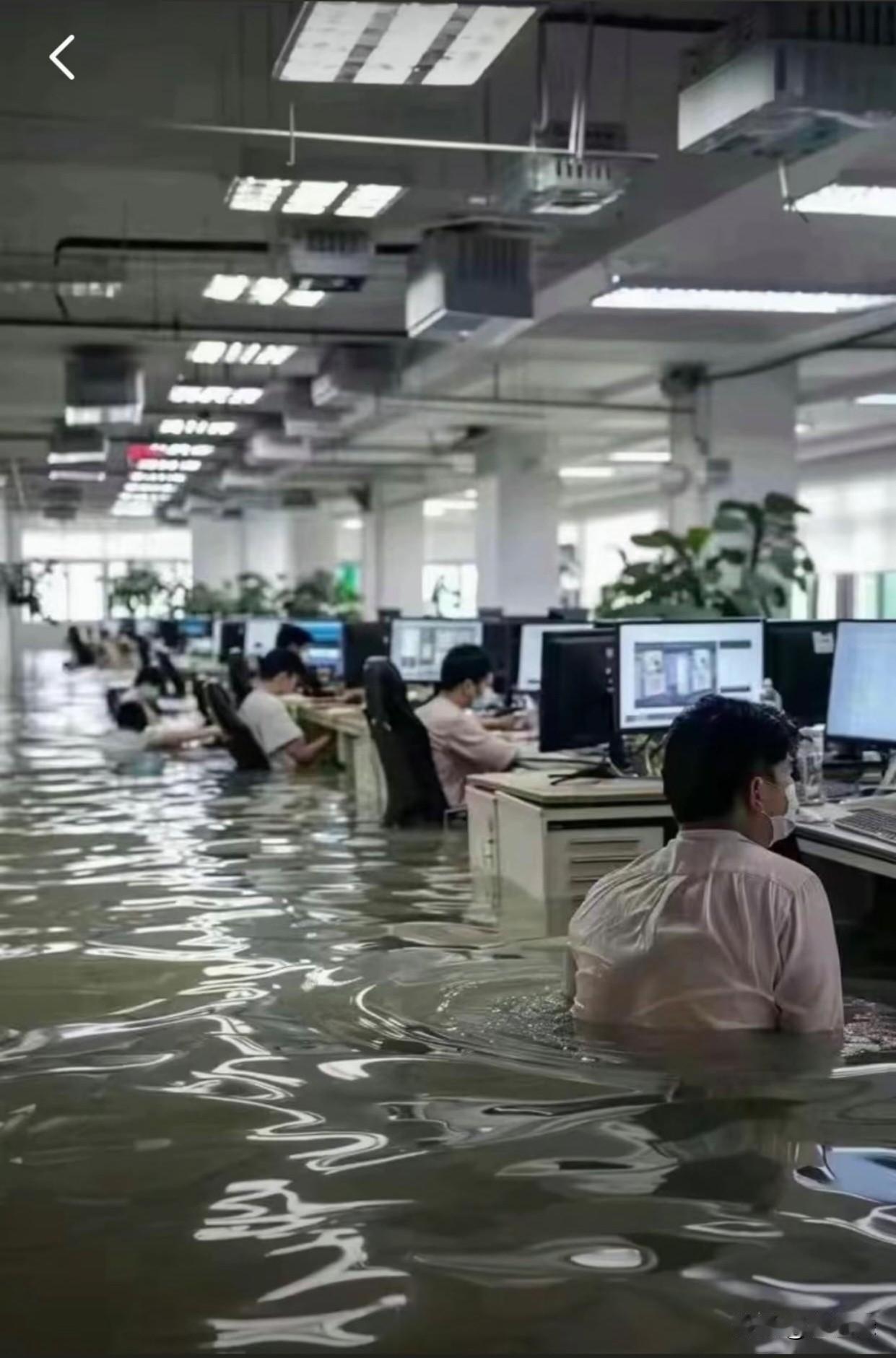 夏日生活打卡季这么大的雨还要上班，无语了。