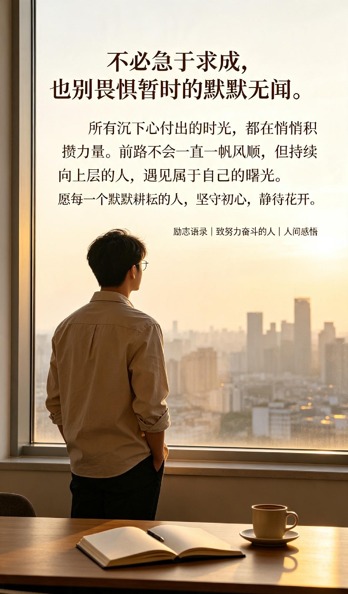 不必急于求成，也别畏惧暂时的默默无闻。
所有沉下心付出的时光，都在悄悄积攒力量。