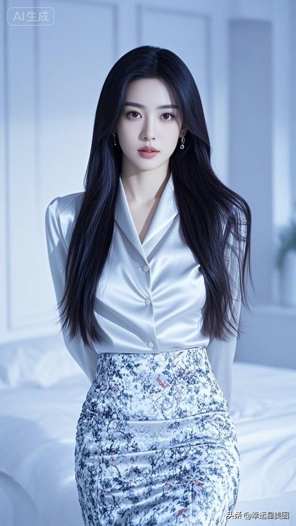 清新优雅的蓝白穿搭，尽显都市女性魅力！