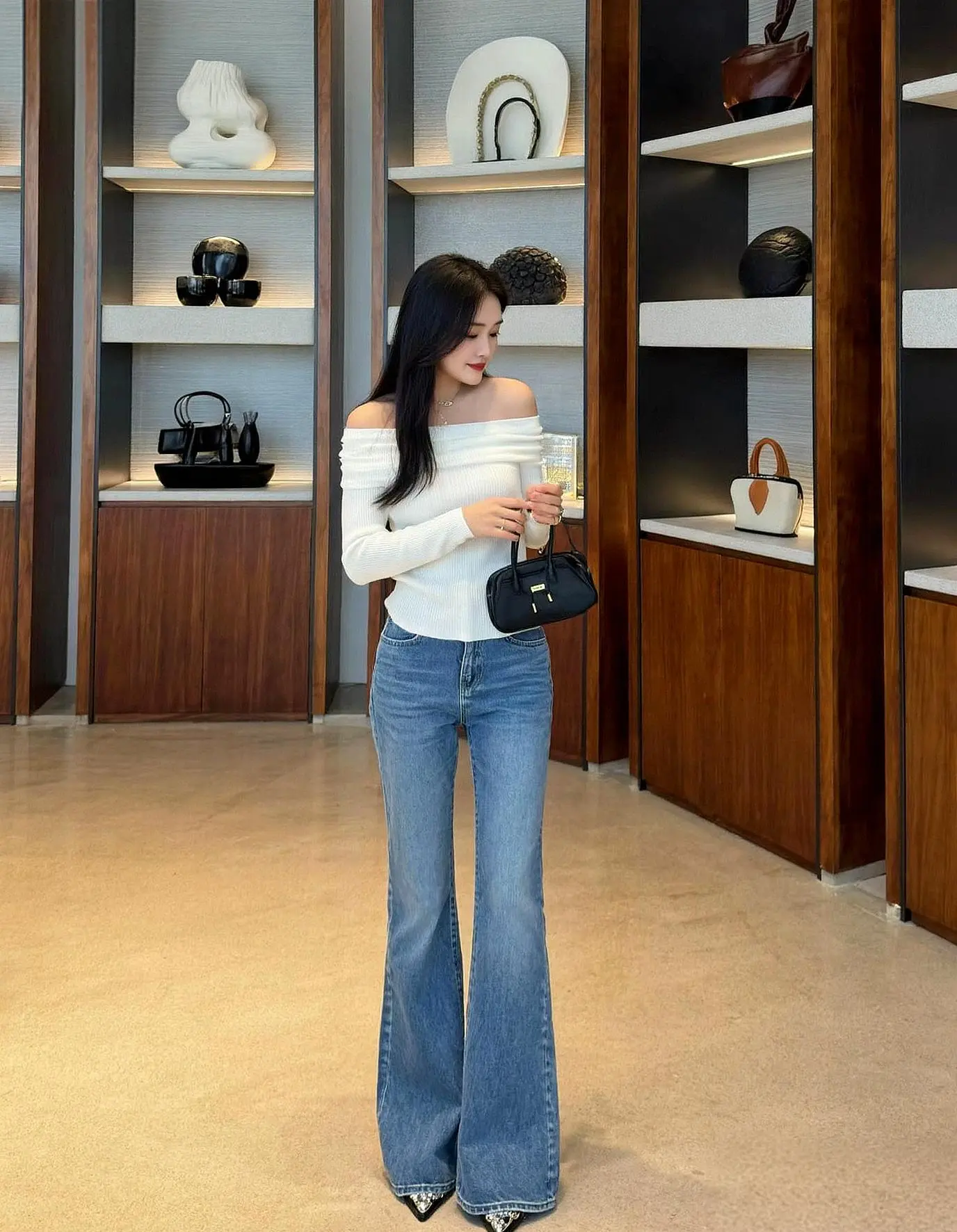 紧身牛仔裤 牛仔裤穿搭 牛仔裤 显瘦显高显气质 显瘦牛仔裤