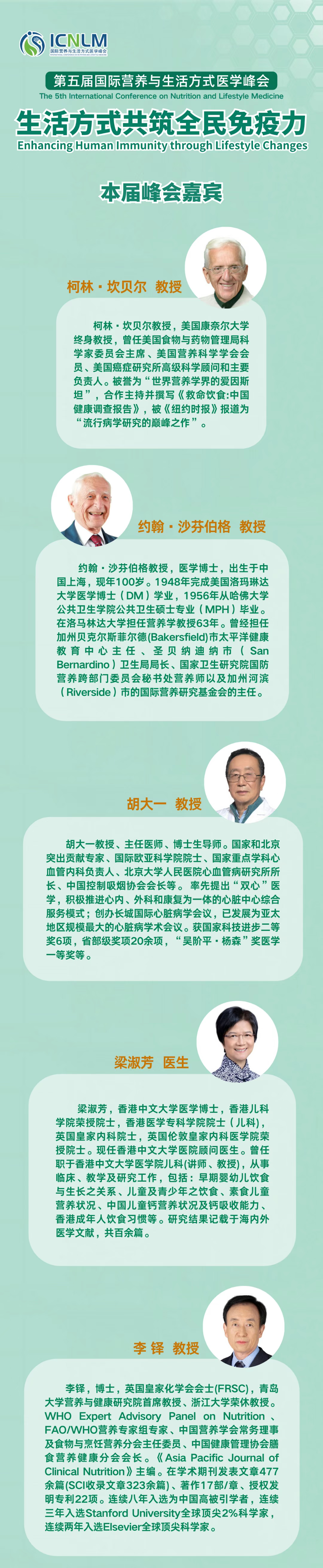 【坚强阵容】#生活方式共筑全民免疫力# ICNLM健康峰会的嘉宾阵容有多坚强？不