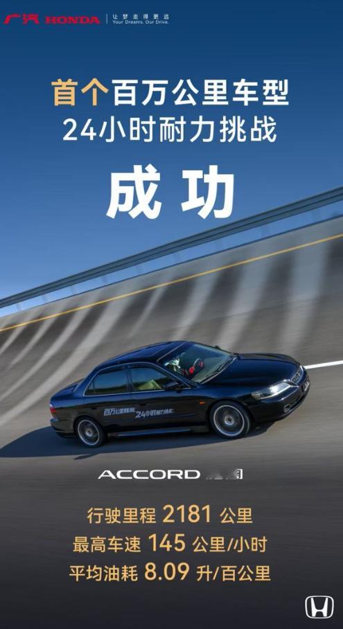国内首个乘用车百万公里俱乐部最近好多广汽本田车型都跑出了超百万公里的里程，品质实