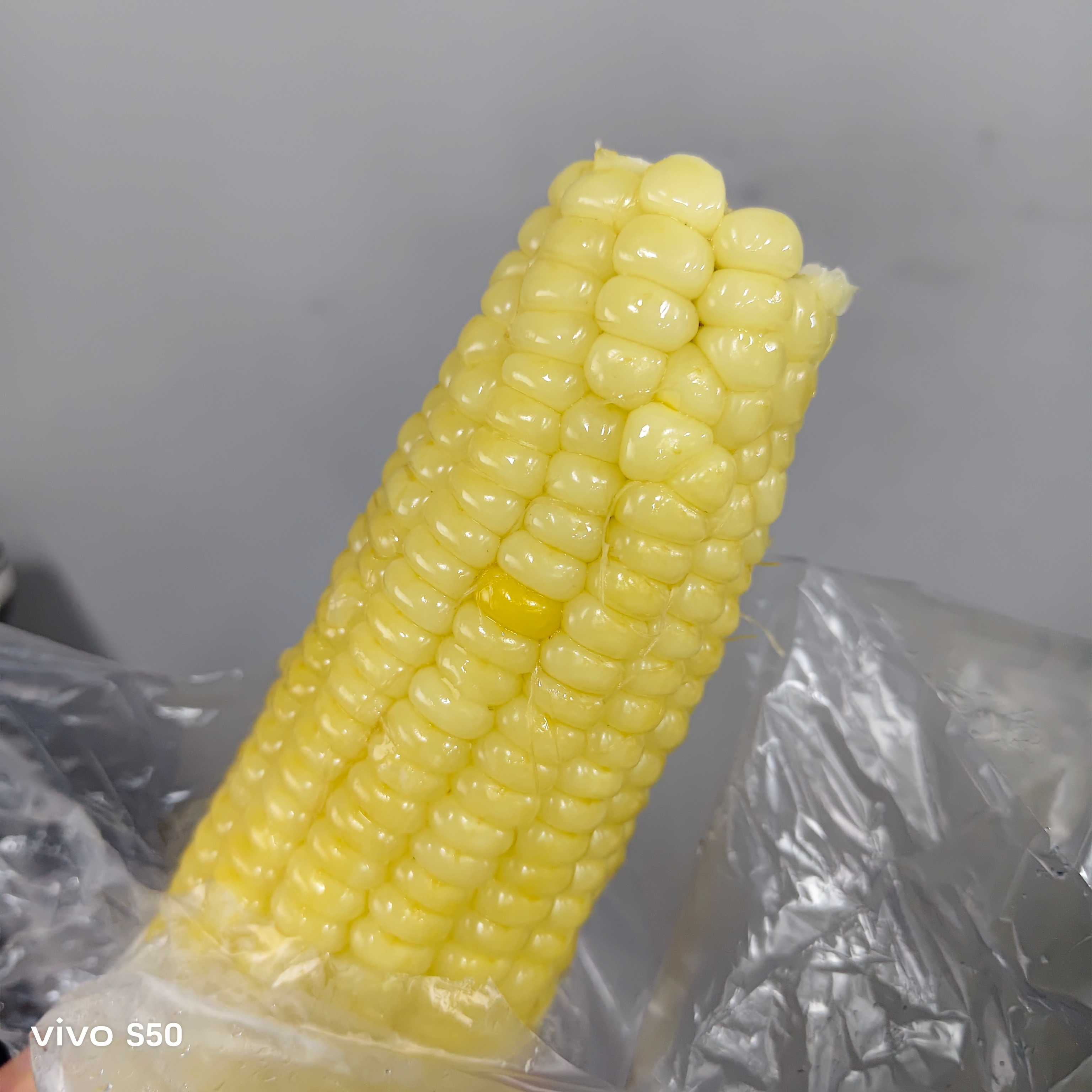 早上好哇~今天的早饭，一根香甜小玉米🌽 