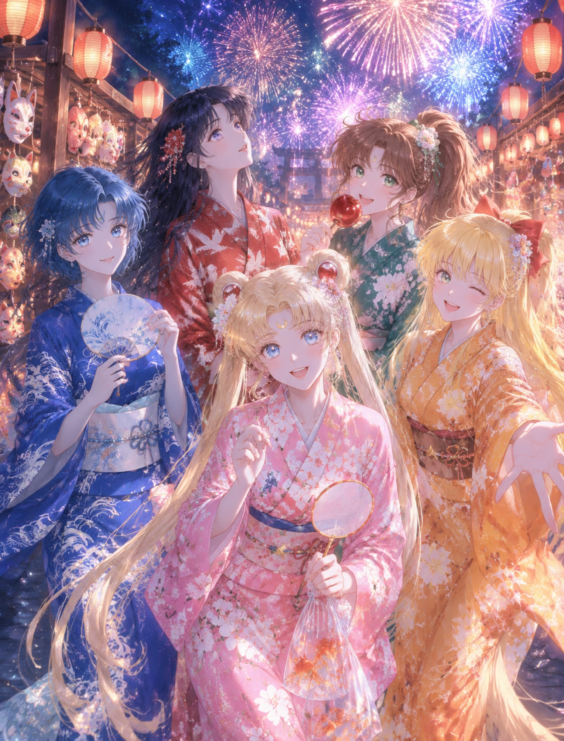 美少女战士除了战斗，也有月光战士的夏日休憩时刻，海风为伴，好友在侧，浪漫满溢！✨