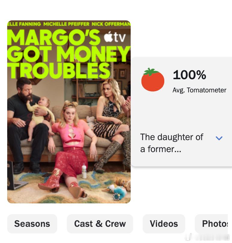 苹果新剧《玛戈没钱了》（Margot’s Got Money Trouble）烂