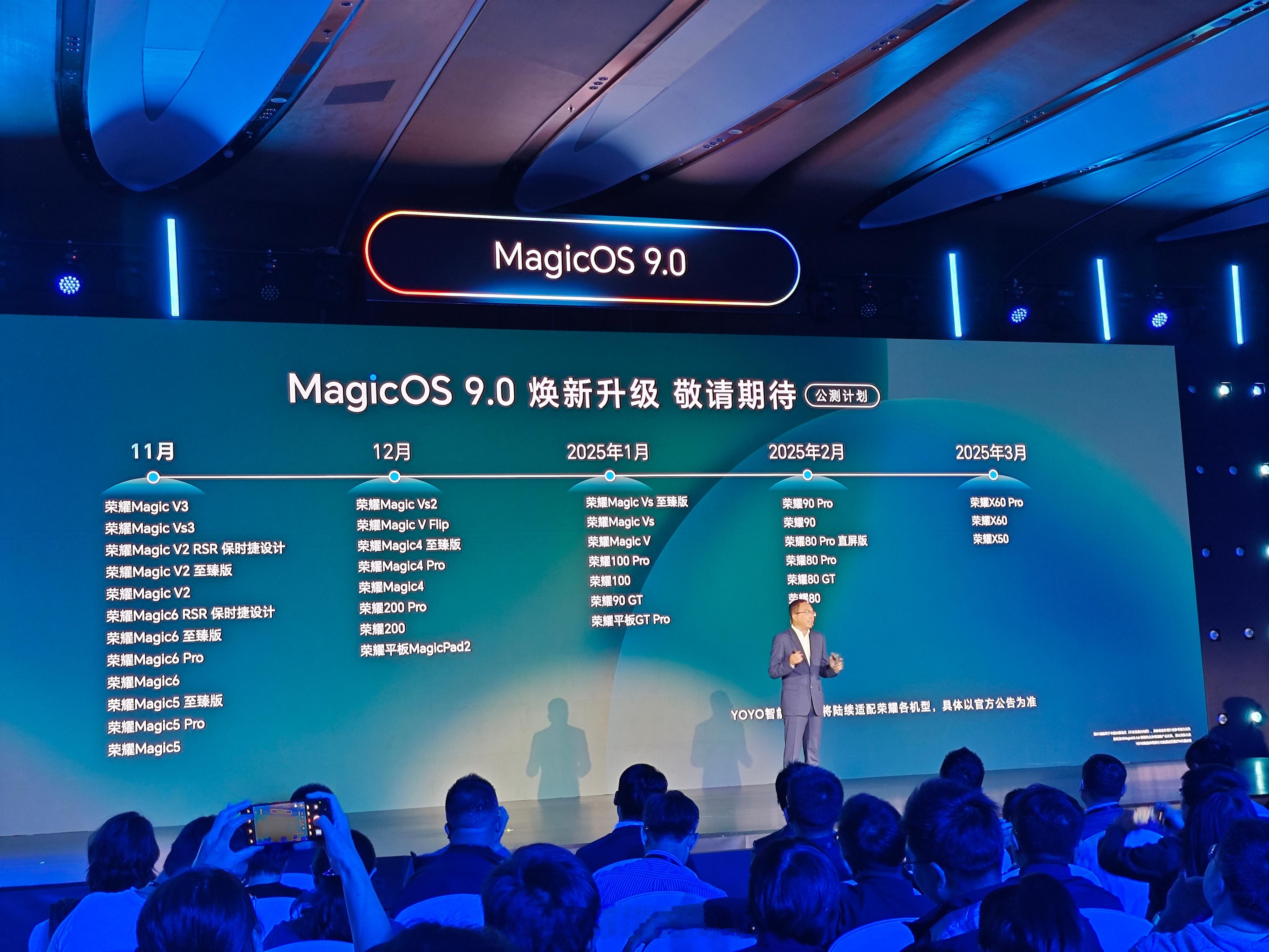 #荣耀MagicOS# 9.0的适配进度如下，首批机型将在11月份开启公测，Ma