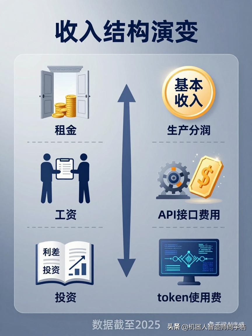 赚钱的方式不一样了！过去的收入主要来自租金，利差、投资和工资，今天的收入主要来自