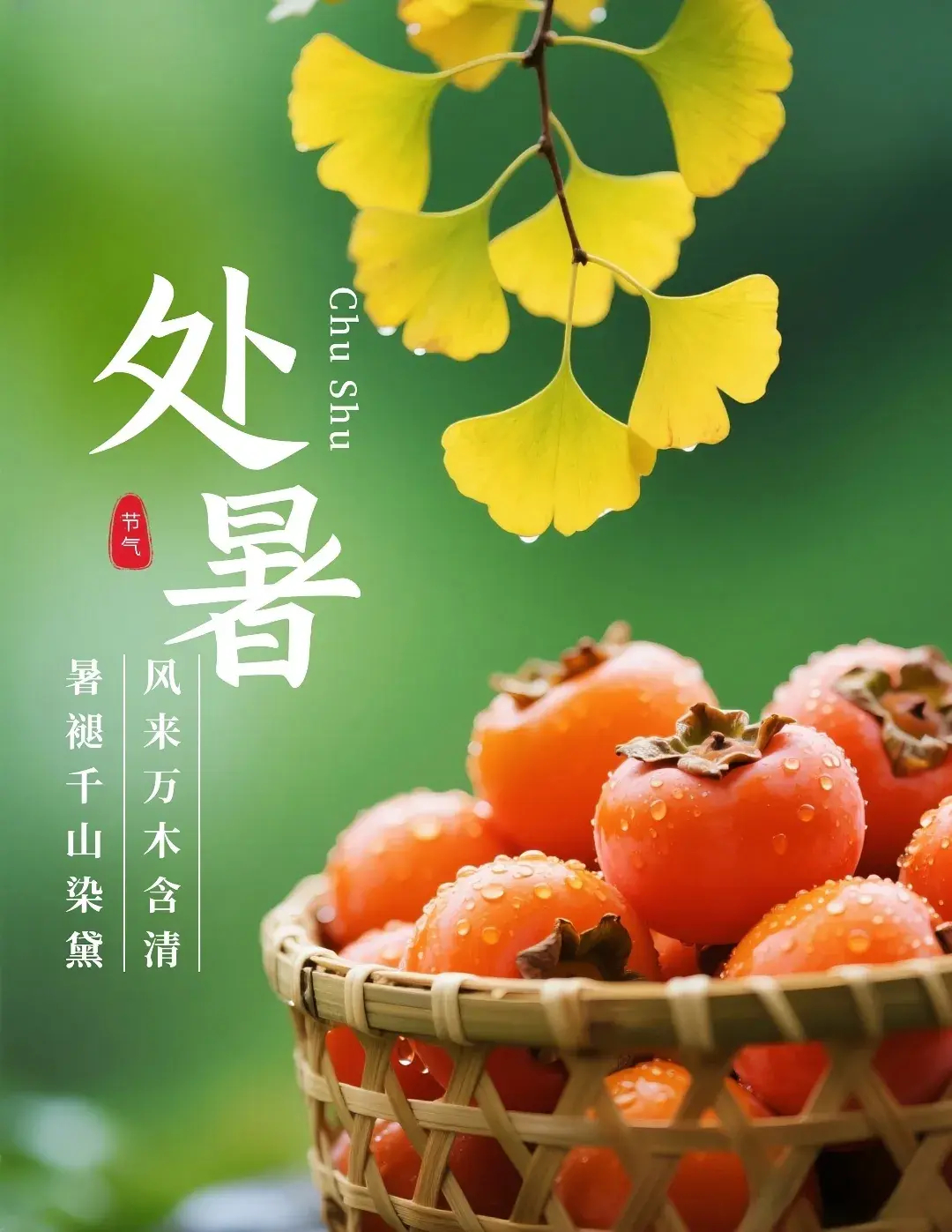 处暑到，和夏天来场最后的告别​处暑到，柿子红​一觉起，秋已至​时光逝，活当下一觉