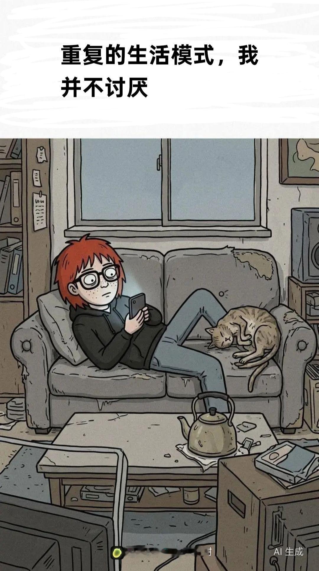 漫画 双相情感障碍 精神状态belike 生活碎片 宅家自嗨