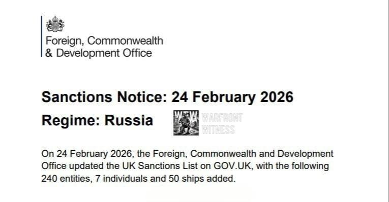 在俄乌冲突四周年之际，英国宣布了迄今为止对俄罗斯最严厉的制裁方案，推出了近300