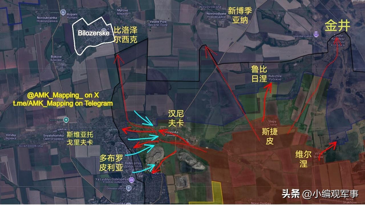 新西兰信源“AMK”通报了顿涅茨克州多布罗皮利亚方向的最新战况：

俄军侦察部队