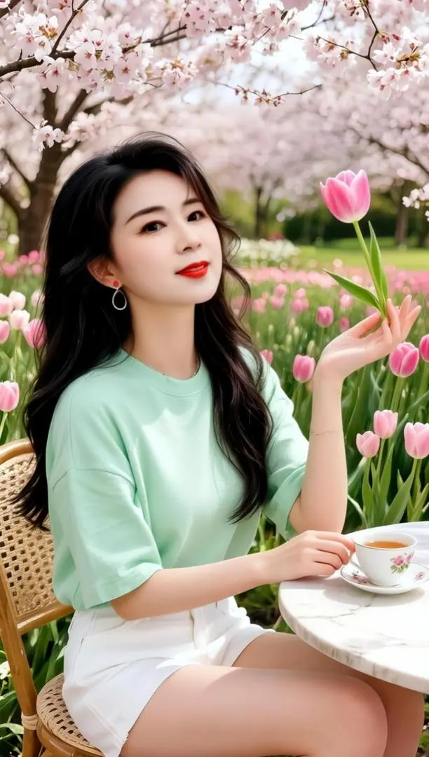 AI春日清新照 ai创作