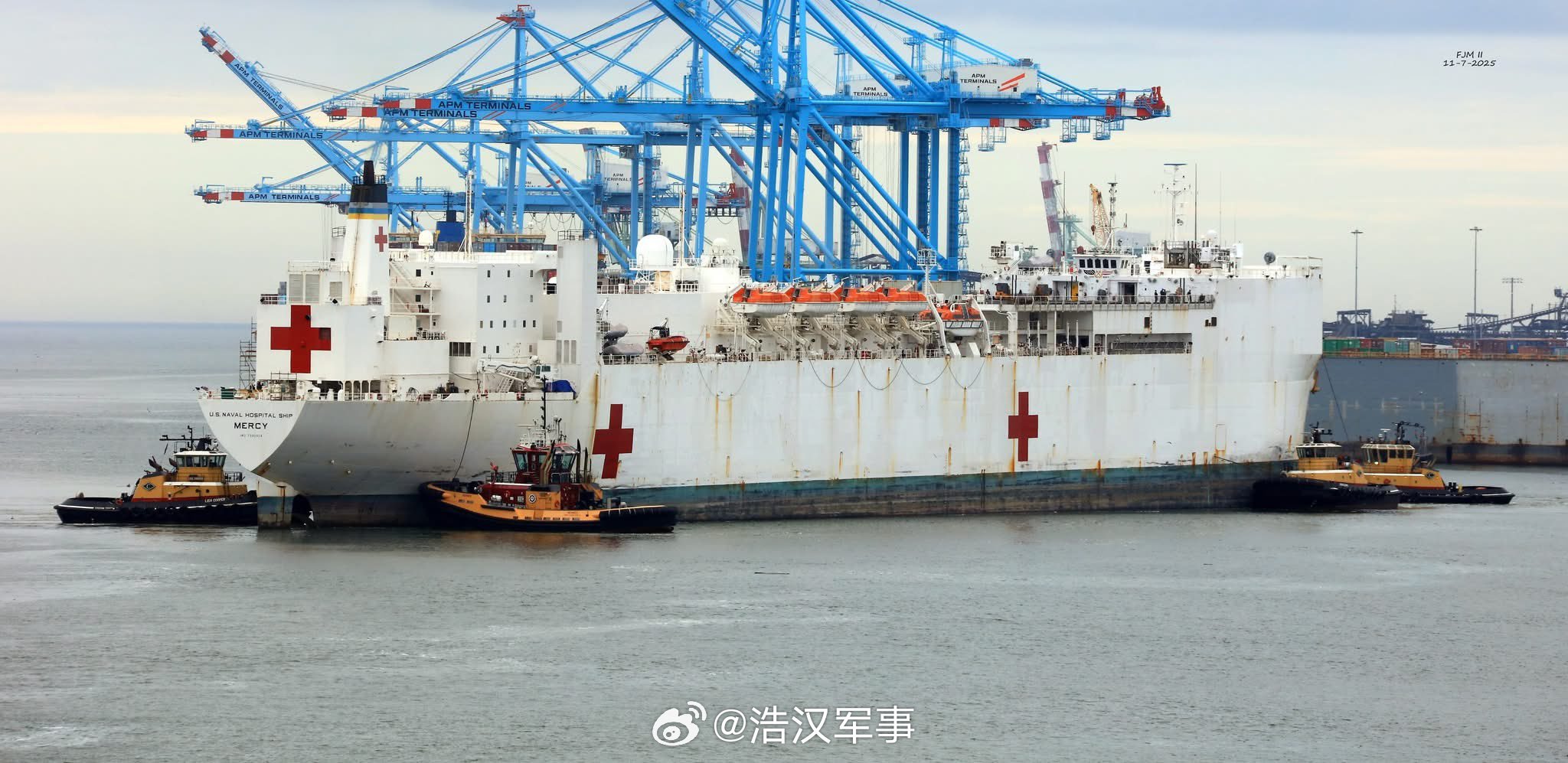 每天认识一件兵器烽火问鼎计划 2025 年 11 月 7 日，美国海军医疗船“仁