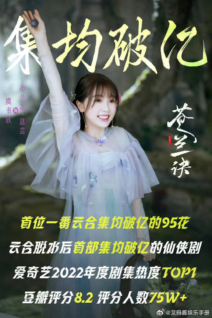 虞书欣苍兰诀实绩图，加成好大何炅cue了小兰花东方青苍 ​​​