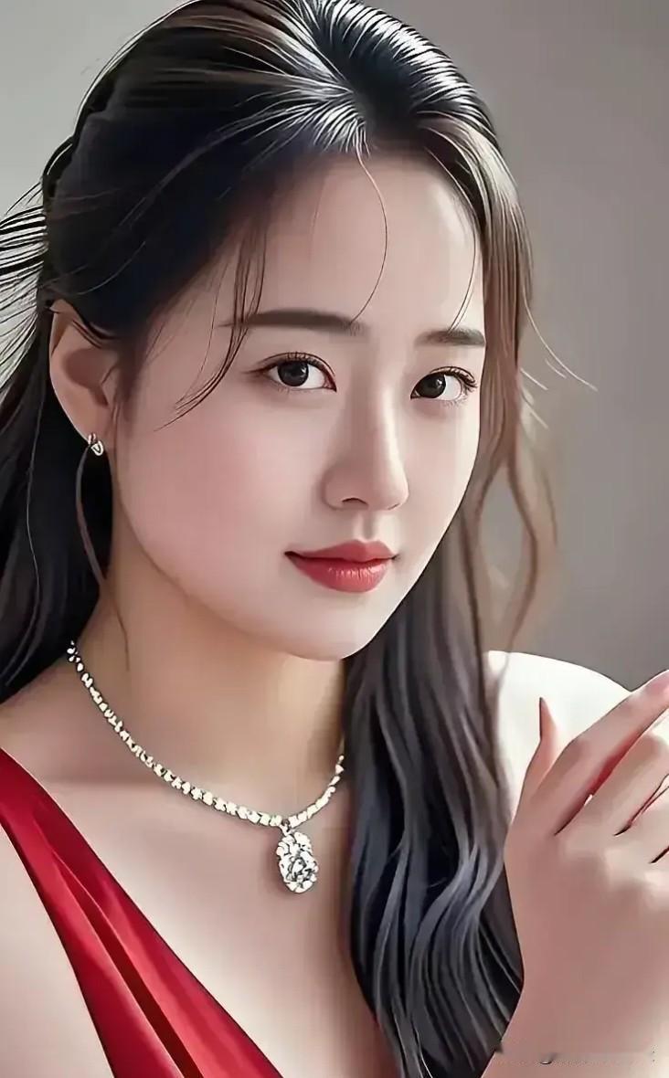 点绛唇·红袂芳颜
 
云鬓轻垂，黛眸脉脉含清韵。
红衣香浸，玉饰凝光润。
静敛风