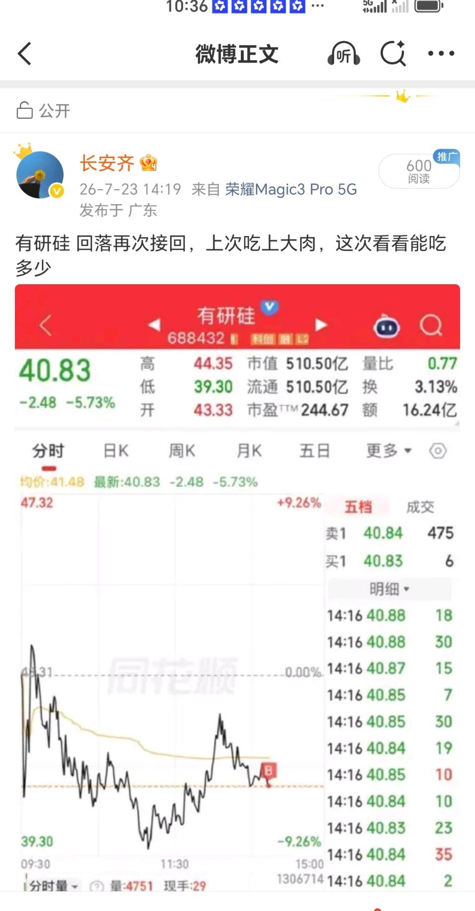 有研硅 全部清仓落袋，爽歪歪。 