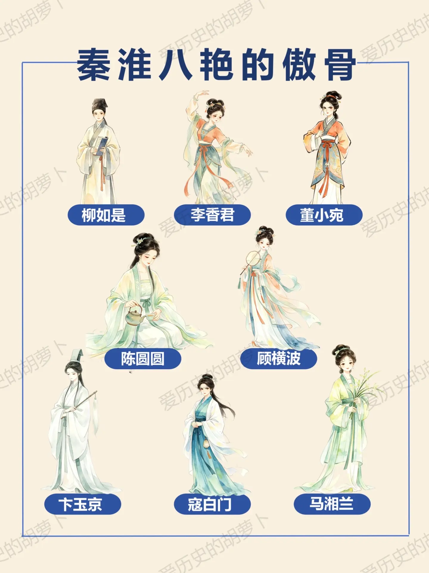 秦淮河八位弱女子，凭什么被后世称颂数百年。