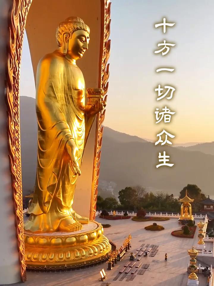 十方一切诸众生，二乘有学及无学。一切如来与菩萨，所有功德皆随喜。东林寺融媒中心·