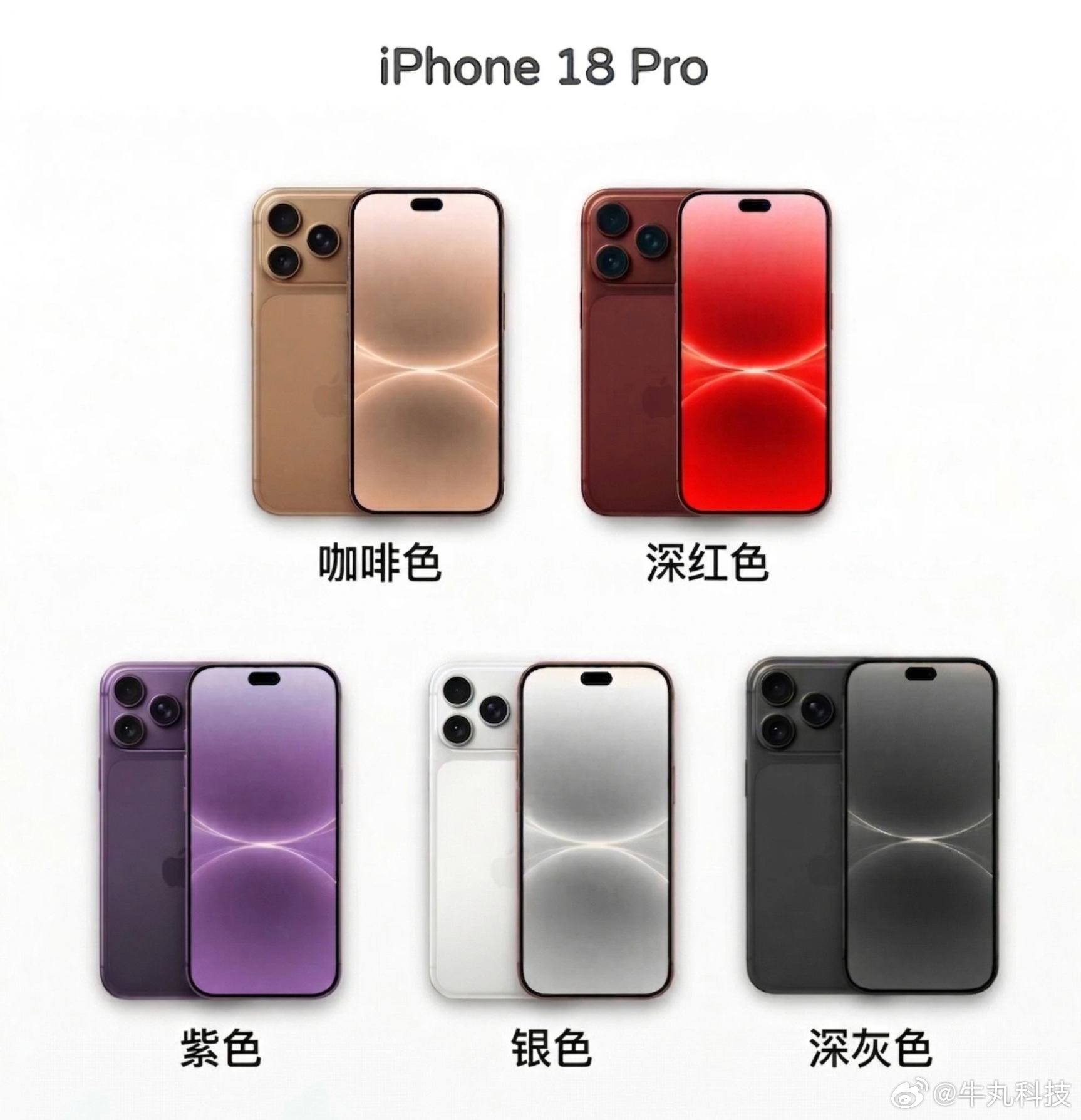 iPhone 18 Pro配色前瞻？苹果把"科技以换壳为本"玩明白了！看到iPh