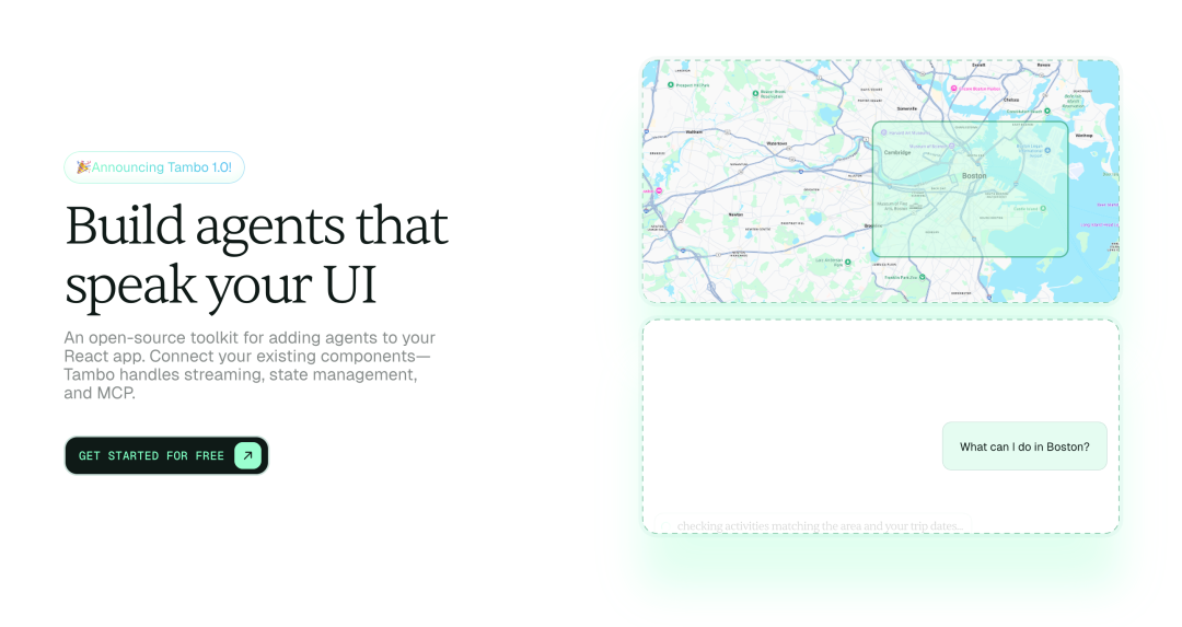 当AI不再只会聊天，生成式UI来了！这个开源框架让React应用秒变AI原生