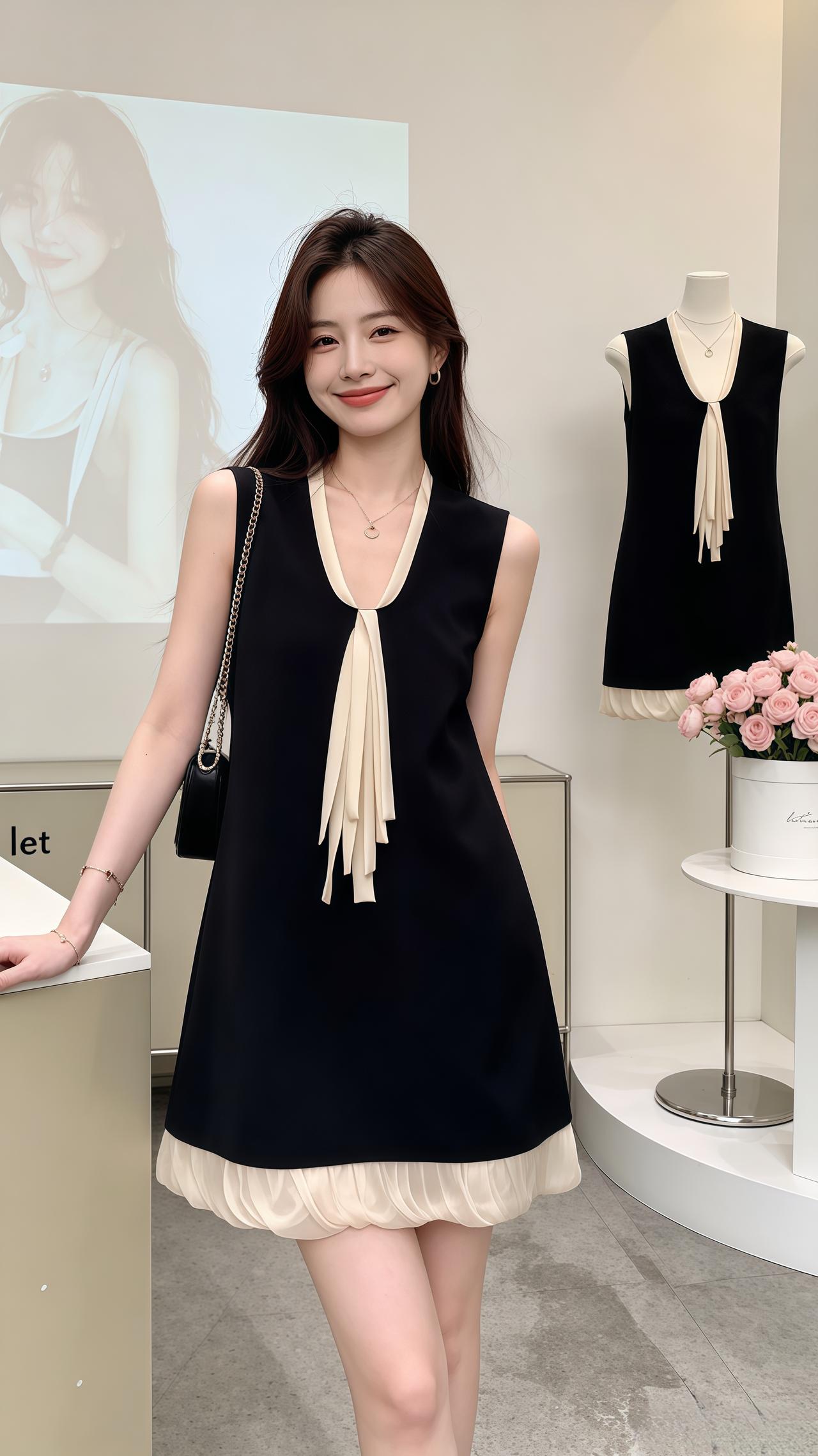 无袖连衣裙 分享夏季韩系穿搭 女生不费力的夏季穿搭 韩系穿搭连衣裙