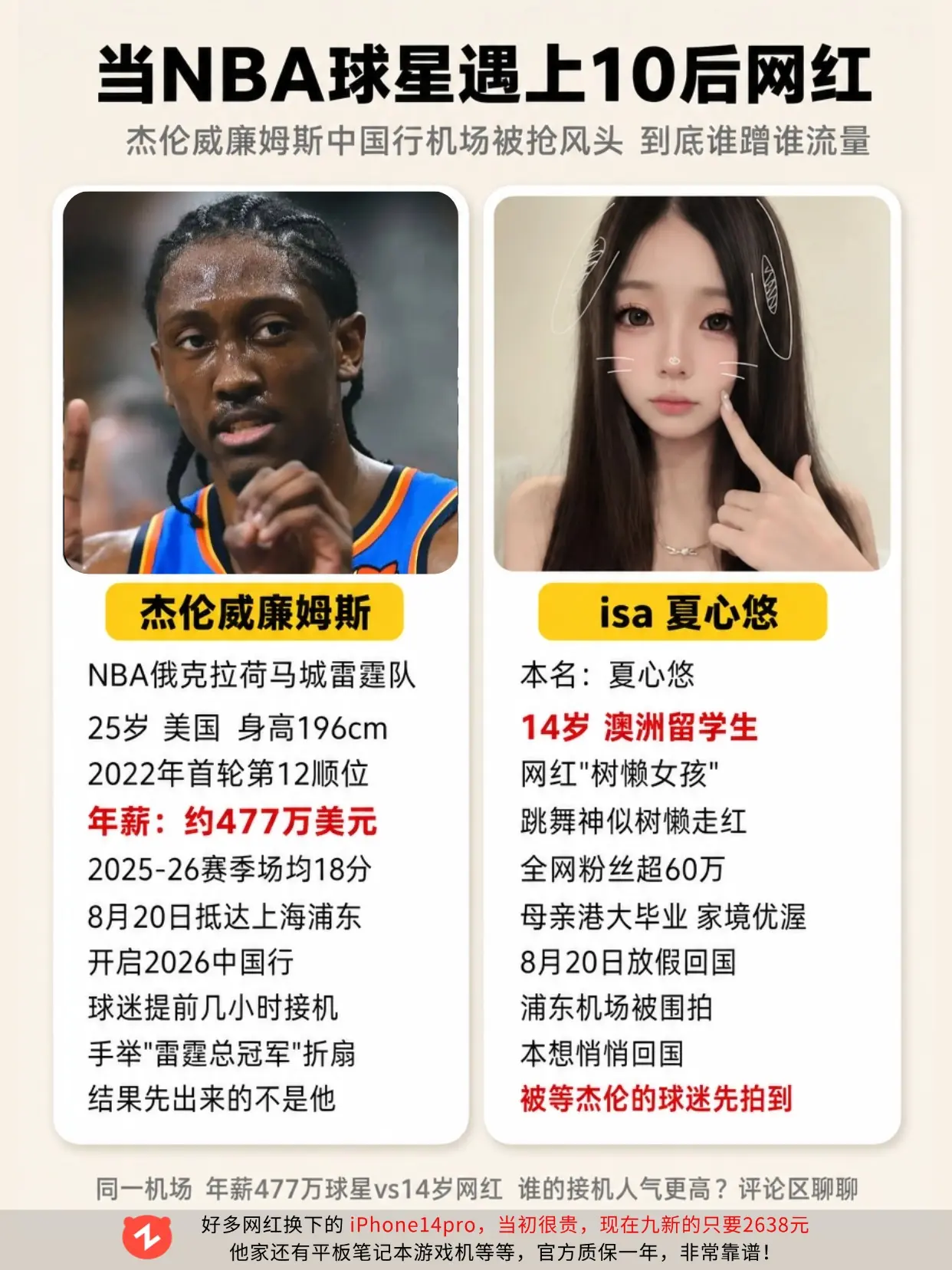 当NBA球星遇到10后网红...