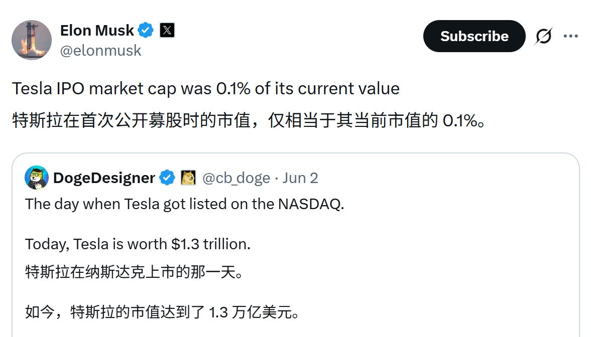 马斯克说，特斯拉从IPO到现在，已经涨了1000倍。
而小米，是中国的特斯拉+苹